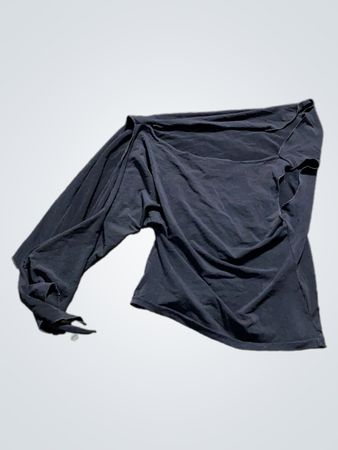 Schwarzes Ein-Schulter-Top
