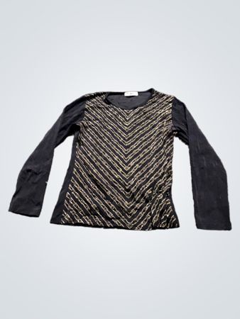 Sai Fu Ren Langarmhemd mit Chevron-Muster