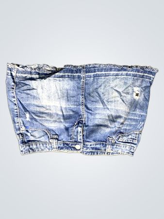 Jeansrock mit Regenbogen-Taschendetail