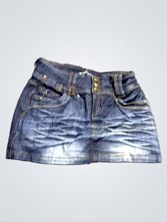 Blauer Denim-Minikilt