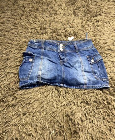 Denim Cargo Minirock