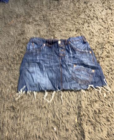 Blauer Denim-Minirock
