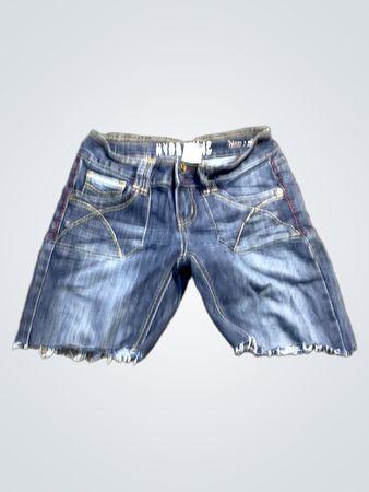 Hydraulic Denim-Shorts mit Cut-off