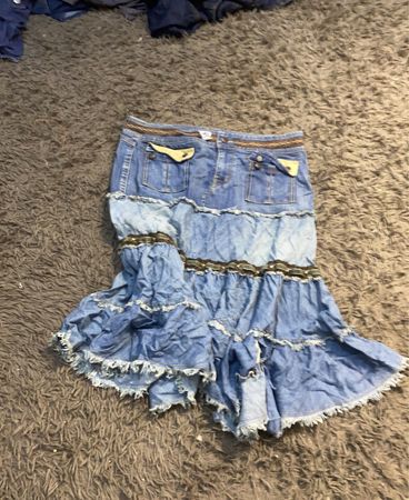 Denim-schichtrock