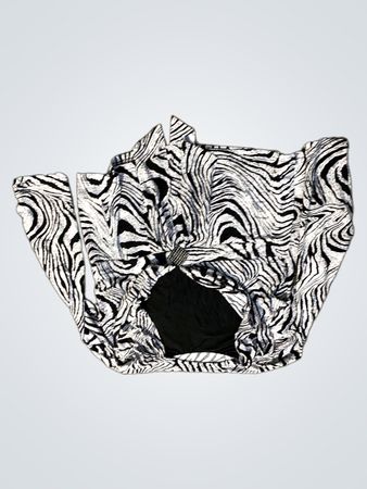 Zebra-Print Langarm-Oberteil
