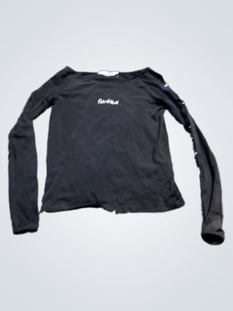DANHEN COLLECTION Schwarzes Langarmoberteil mit Verzierungen