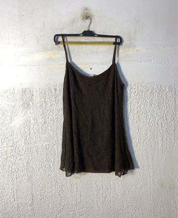 Jacqueline Riu Braune Spitzen-Top