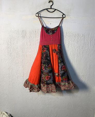 Sensations Pink und Orange Floral Print Kleid