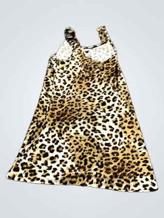AMISU Leopard Print Mini Kleid