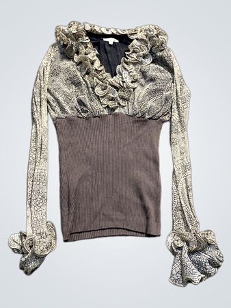 Toi et moi Ruffled Long Sleeve Top