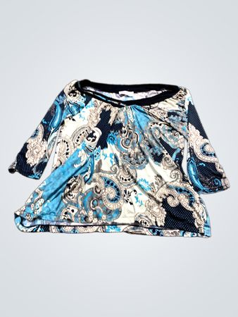 Affinités Armand Thierry Blauer Paisley-Print-Oberteil
