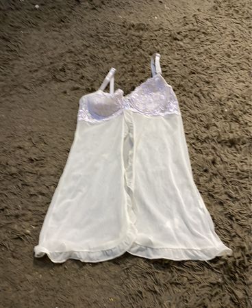 Weiße Babydoll-Unterwäsche