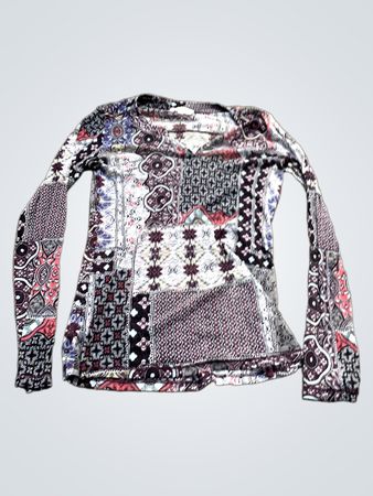 Hemd mit langen Ärmeln im Patchwork-Stil