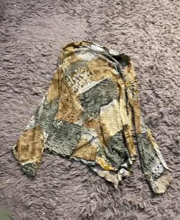 Yessica Langarm-Patchwork-Druckbluse