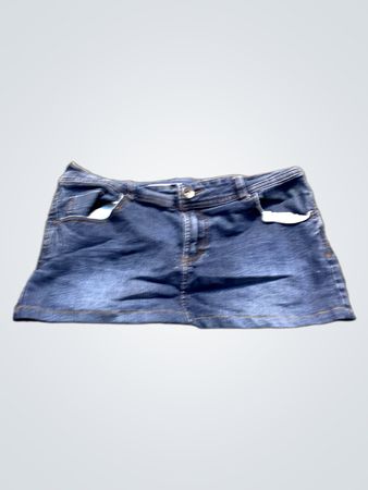 Blauer Denim-Minikilt