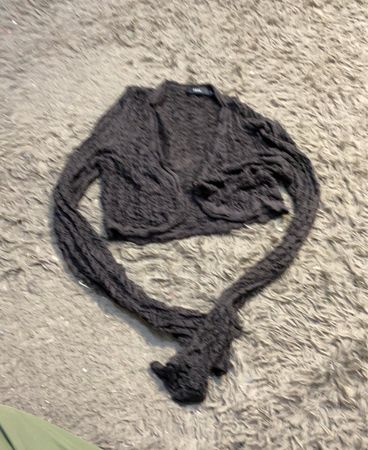 Zero Black Cropped Cardigan