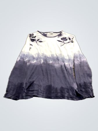 Challoc langärmliges Tie-Dye-Blumenhemd