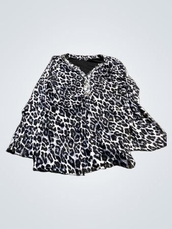 Damen Bluse mit Leopardenmuster