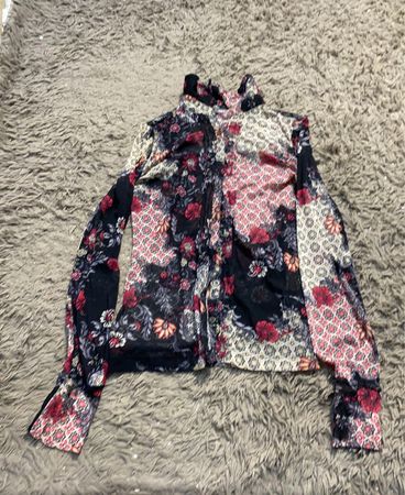 Mexx Langarm-Patchwork-Bluse mit Blumenmuster