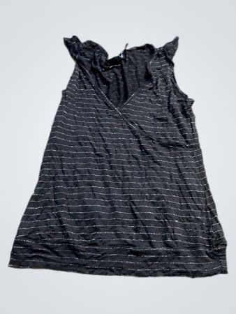 TALLY WEIJL Schwarzes gestreiftes ärmelloses Top