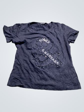 Dolce & Gabbana Schwarzes Grafik-T-Shirt