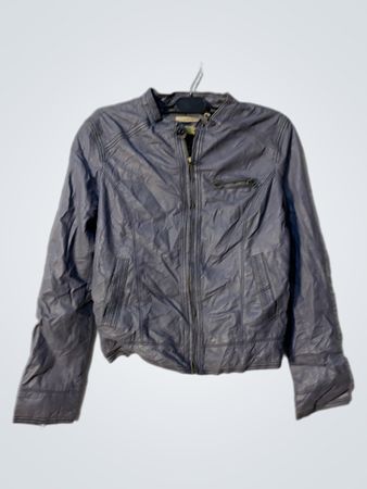 Manoukian Blue Faux Leather Jacket