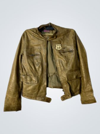 Pinky Lou Braune Lederjacke