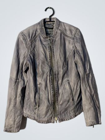 AUST Women's Gray Leather Jacket