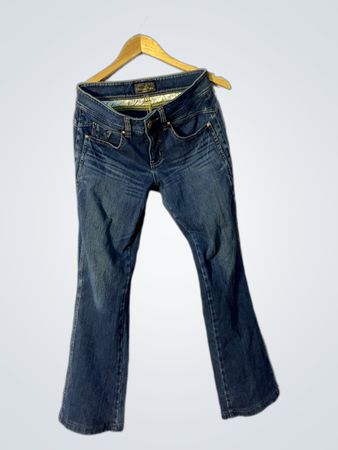 Vienas Jean Damen Blaue Denim Flare Jeans