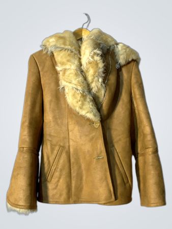 Tan faux fur lined jacket