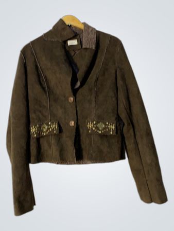 Veste courte en suède marron Together