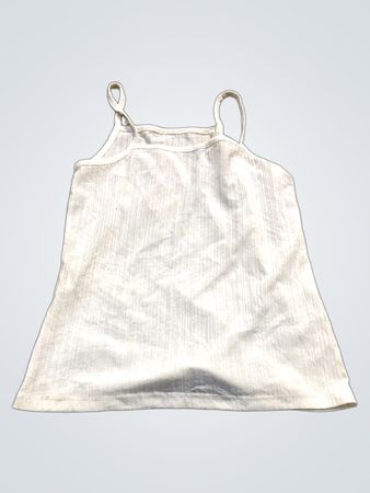 Weißes geripptes Top