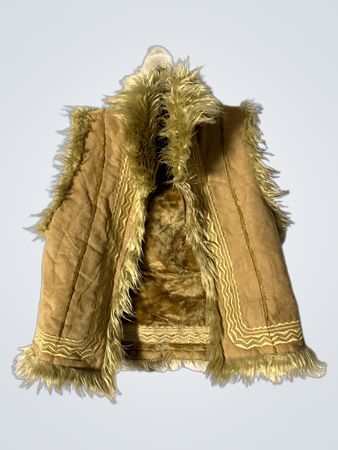 Life time Faux Fur Trimmed Suede Weste