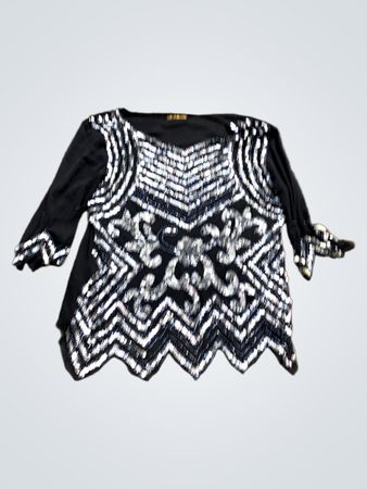 Angel Dear schwarzes Top mit Paillettenverzierung