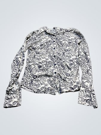 Paisley Print Button-Up Shirt