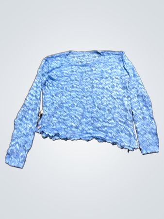 Blauer Langarmpullover