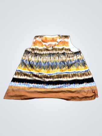 Ärmelloses Batik-Print-Top