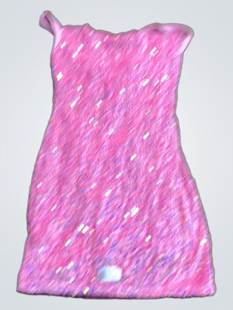 Pink Pailletten Mini Kleid