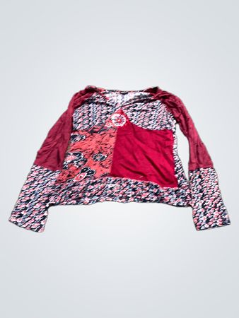 Natura Langarm-Patchwork-Bluse