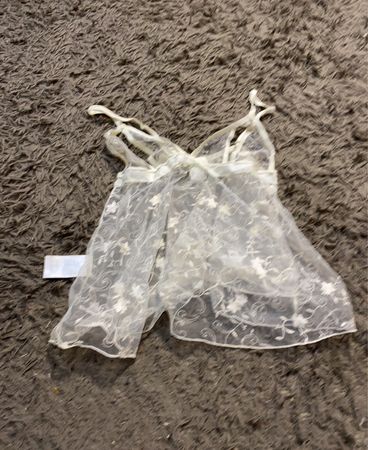 Weißes Spitzentop
