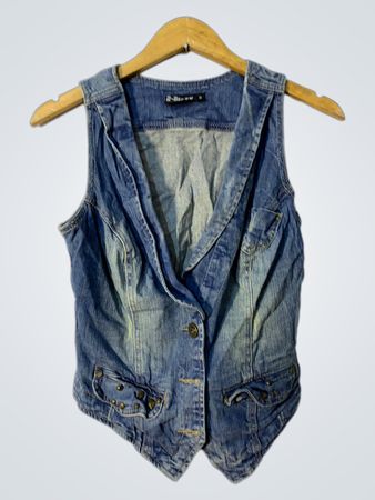 2-BIZZY Denim-Weste