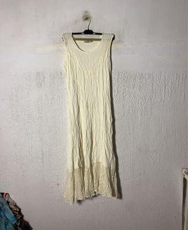 RAPP Cream Lace Trim Maxi Kleid