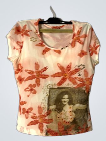 TAIFUN COLLECTION T-Shirt mit floralem und Portraitdruck
