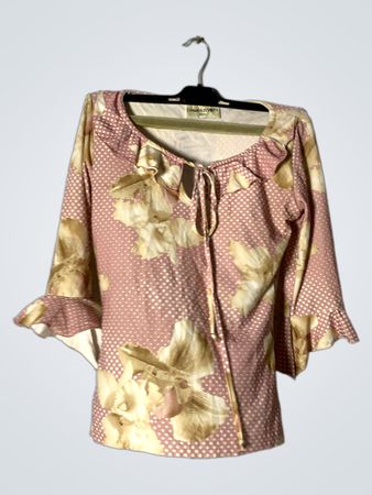 CHAMPS-ELYSEES PARIS Blumenmuster Rüschenshirt