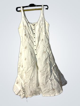 Weißes Hemdkleid mit floralem Druck