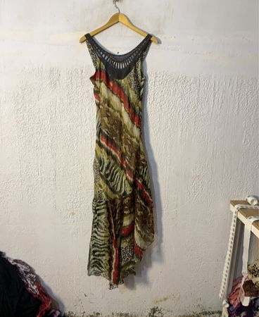Metro 22 Damen Maxikleid mit Tiermuster
