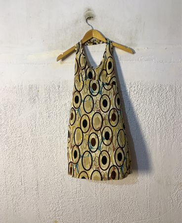 PHARD Halterneck-Kleid mit abstraktem Kreisdruck