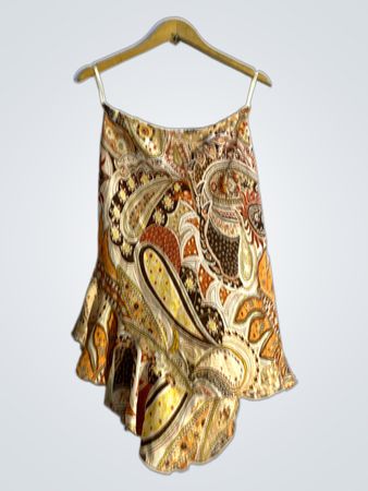 Paisley-Print-Rüschenshirt