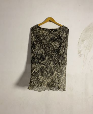 Transparente abstrakte Druck Langarm-Top