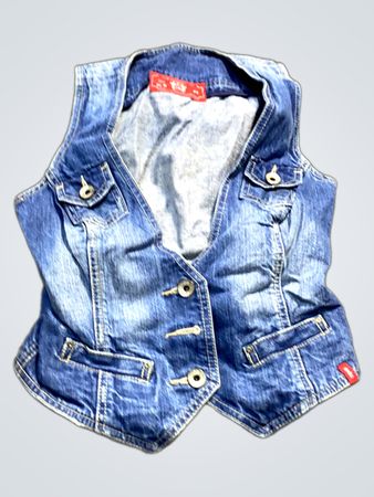 Denim-Weste
